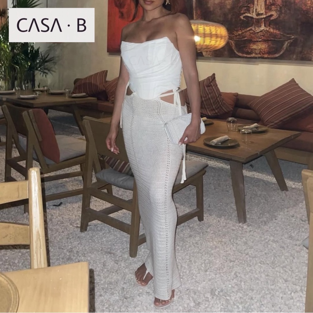 CASA B💫The Sirena Set | Venice Corset Top & Knit Side-tie Skirt Bundle